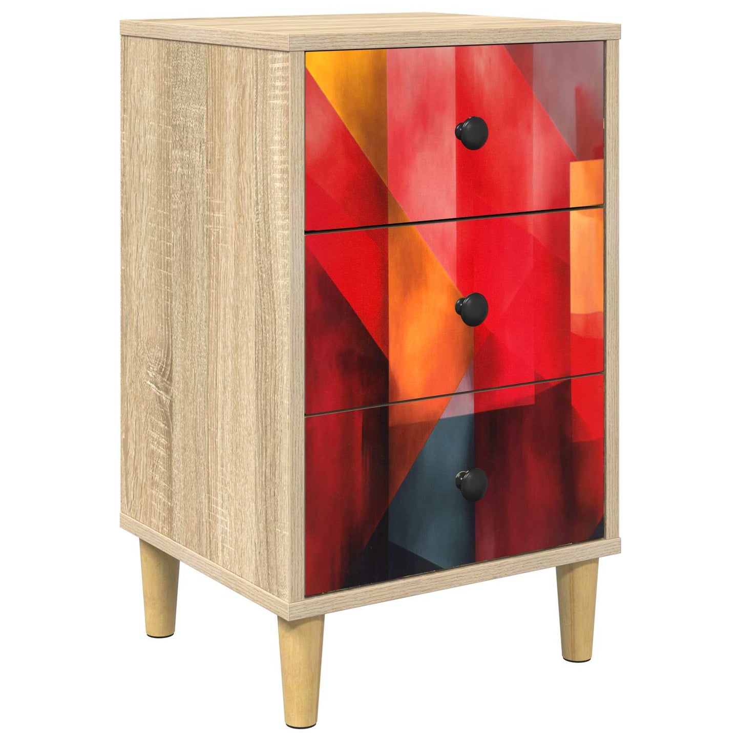 vidaXL Bedside Cabinet HEESCH Sonoma Oak 36 x 33 x 60 cm 2