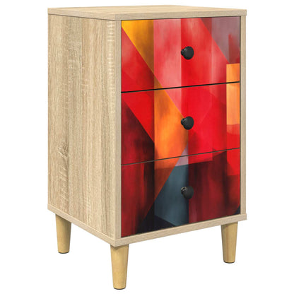 vidaXL Bedside Cabinet HEESCH Sonoma Oak 36 x 33 x 60 cm 2
