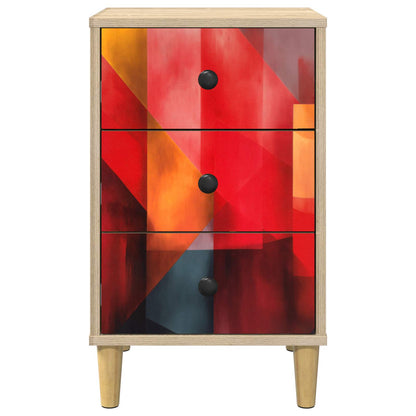 vidaXL Bedside Cabinet HEESCH Sonoma Oak 36 x 33 x 60 cm 5