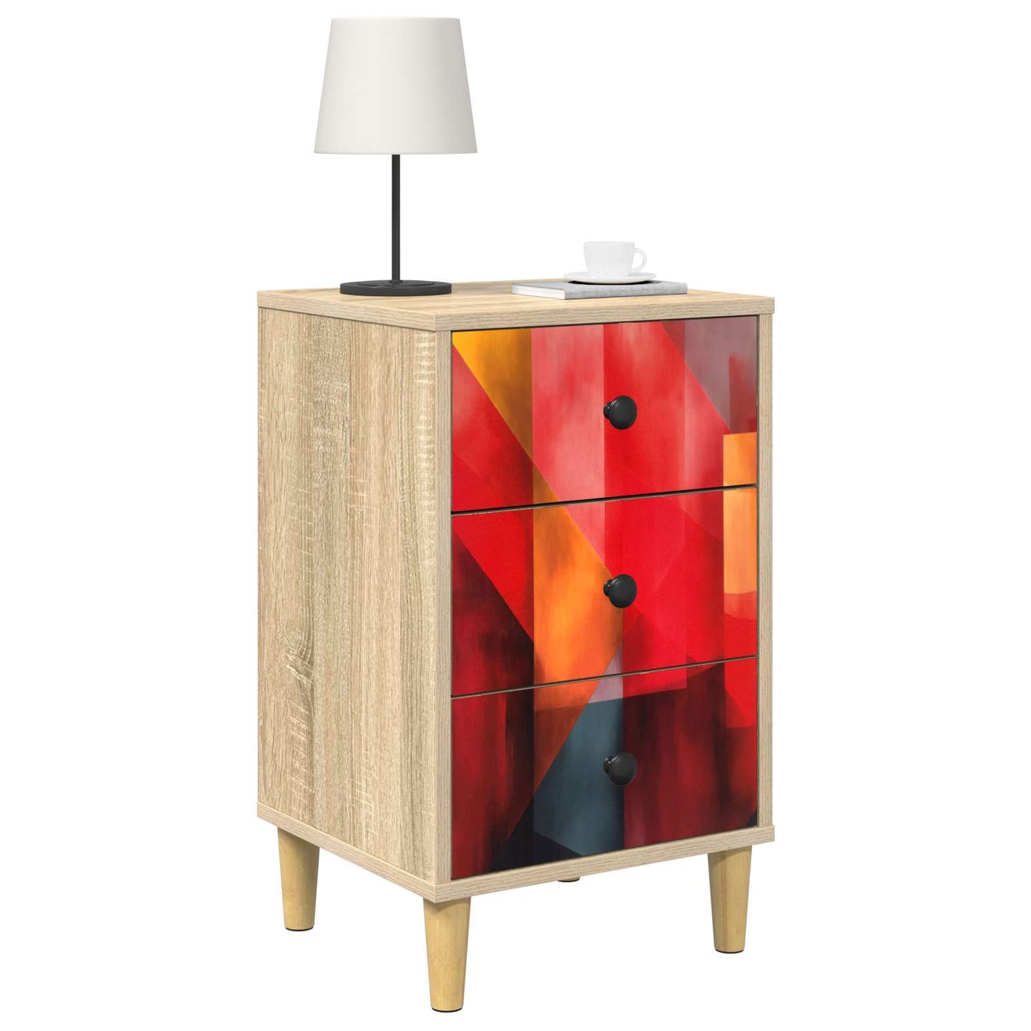 vidaXL Bedside Cabinet HEESCH Sonoma Oak 36 x 33 x 60 cm 3