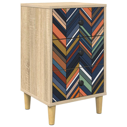 vidaXL Bedside Cabinet OMMEN Sonoma Oak 36 x 33 x 60 cm 2