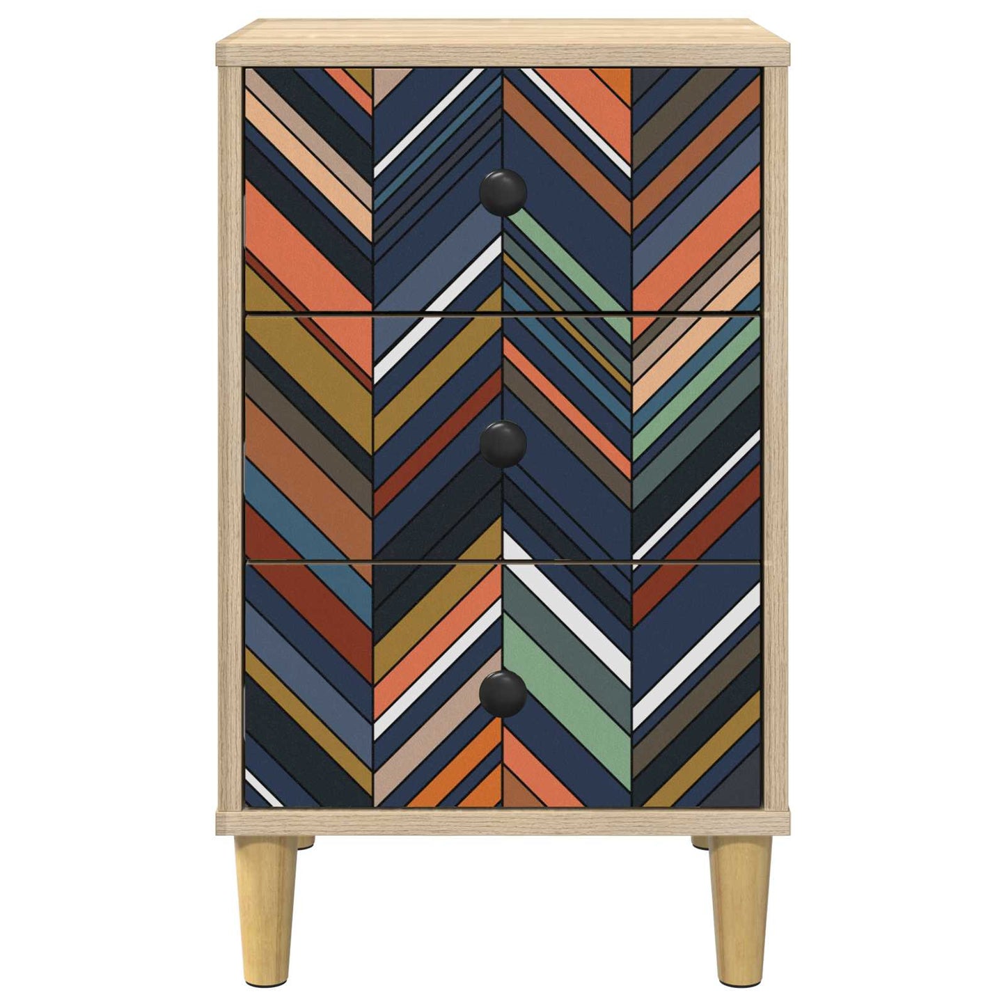 vidaXL Bedside Cabinet OMMEN Sonoma Oak 36 x 33 x 60 cm 5