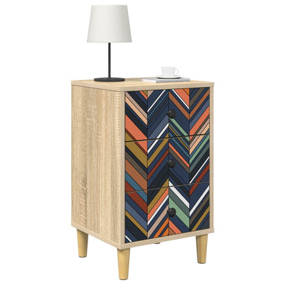vidaXL Bedside Cabinet OMMEN Sonoma Oak 36 x 33 x 60 cm 3