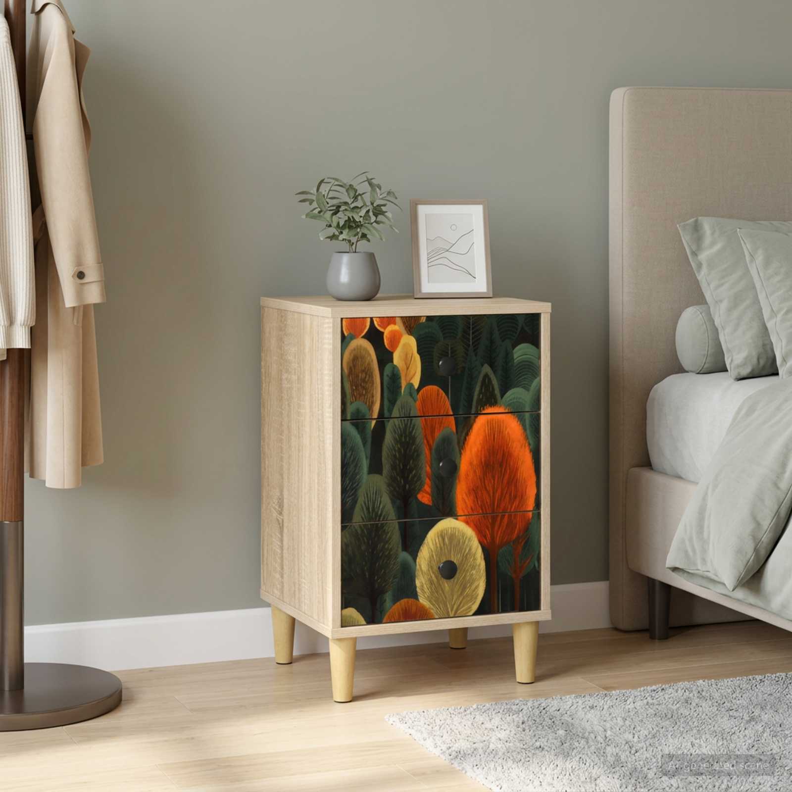 vidaXL Bedside Cabinet ZAANDAM Sonoma Oak 36 x 33 x 60 cm 1