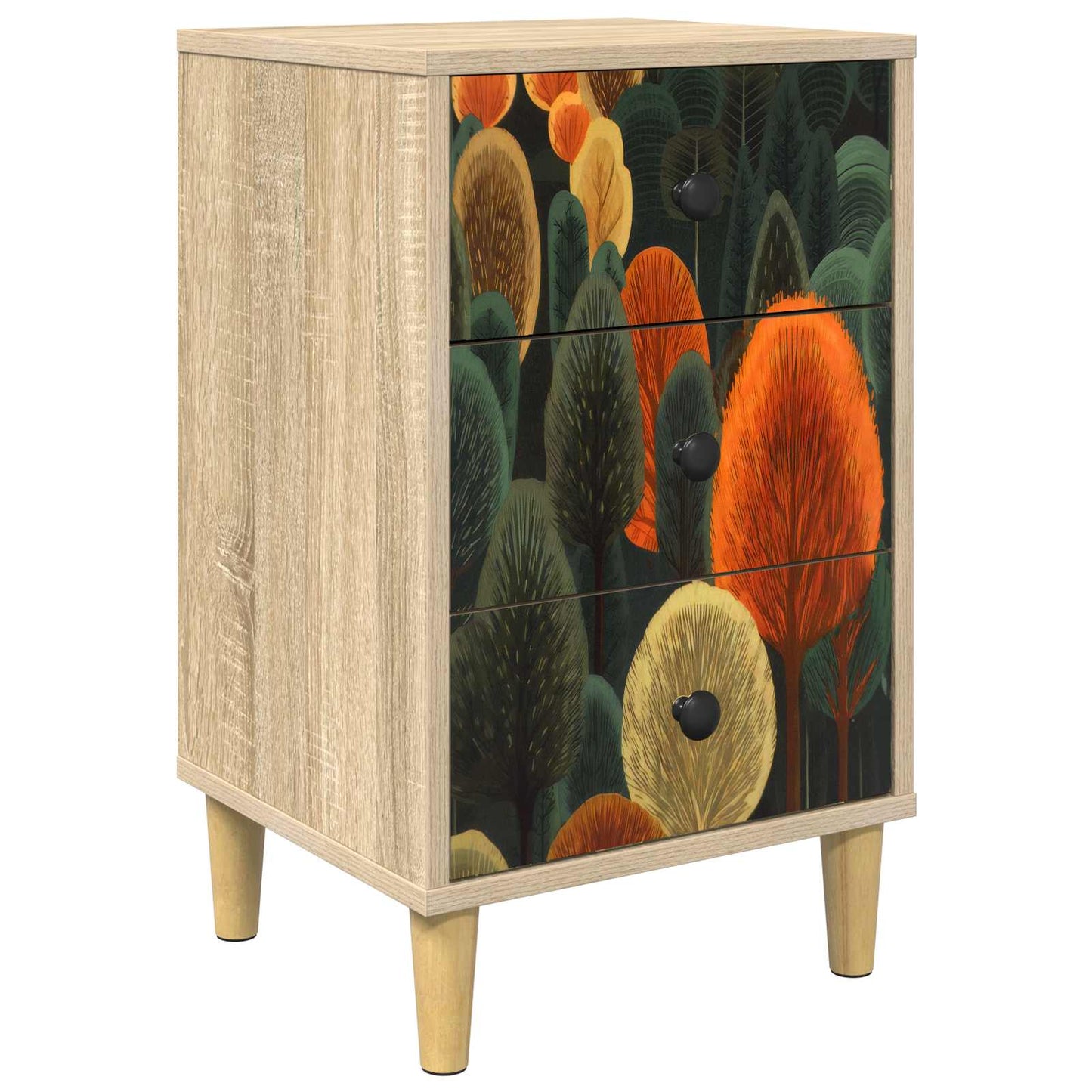 vidaXL Bedside Cabinet ZAANDAM Sonoma Oak 36 x 33 x 60 cm 2