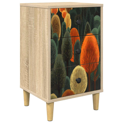 vidaXL Bedside Cabinet ZAANDAM Sonoma Oak 36 x 33 x 60 cm 2
