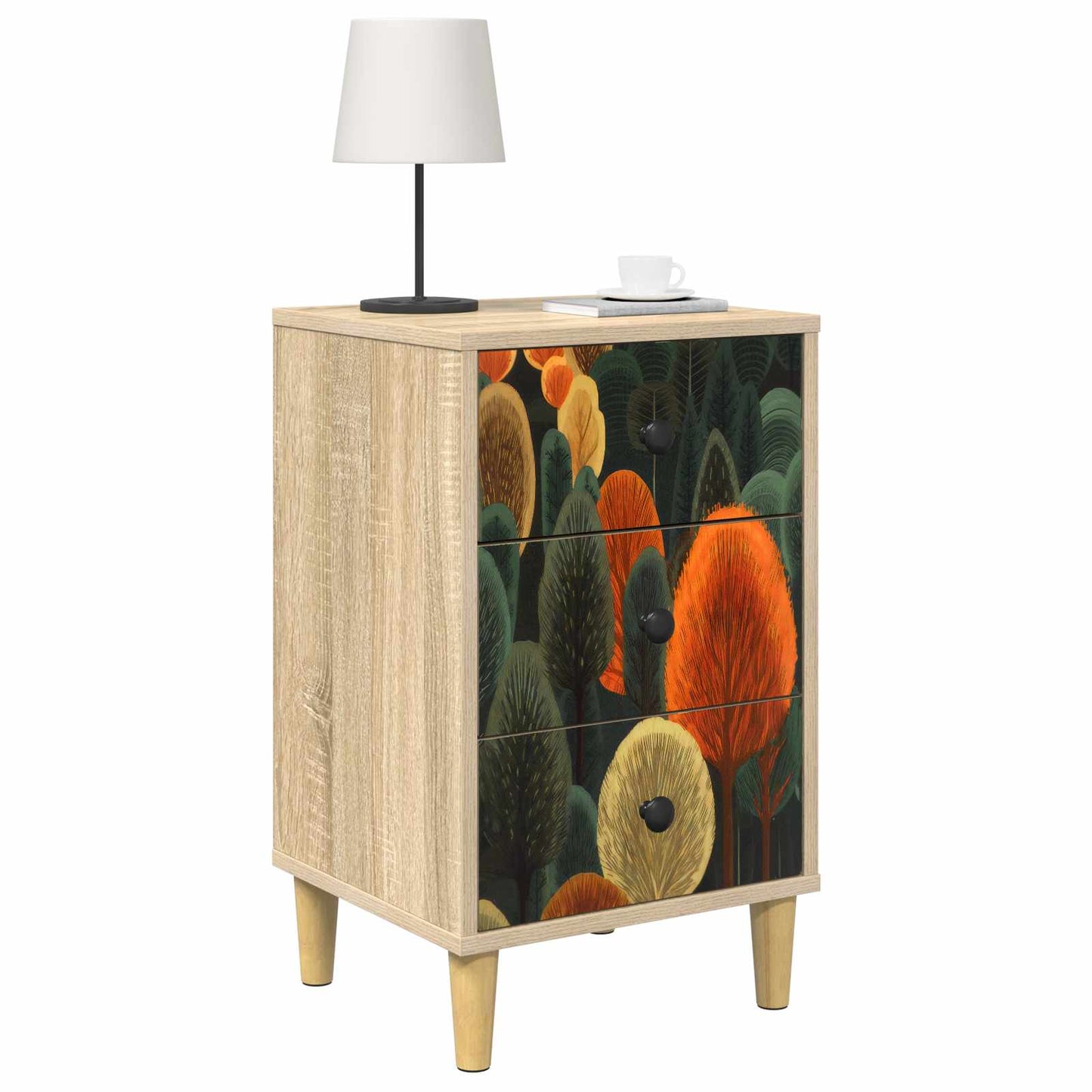 vidaXL Bedside Cabinet ZAANDAM Sonoma Oak 36 x 33 x 60 cm 3