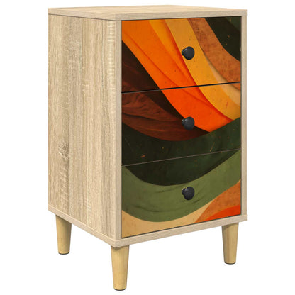 vidaXL Bedside Cabinet BONN Sonoma Oak 36 x 33 x 60 cm Engineered Wood 2