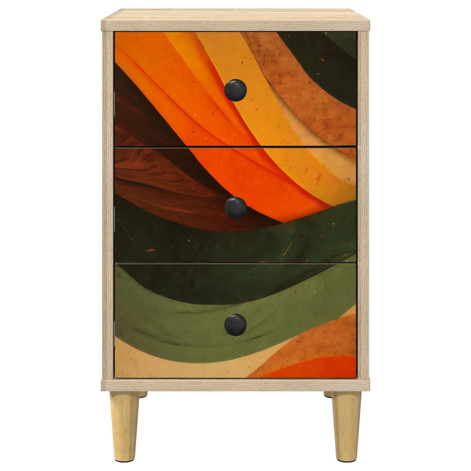 vidaXL Bedside Cabinet BONN Sonoma Oak 36 x 33 x 60 cm Engineered Wood 5