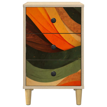 vidaXL Bedside Cabinet BONN Sonoma Oak 36 x 33 x 60 cm Engineered Wood 5