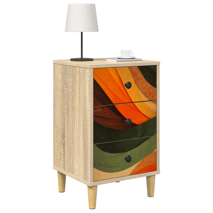 vidaXL Bedside Cabinet BONN Sonoma Oak 36 x 33 x 60 cm Engineered Wood 3