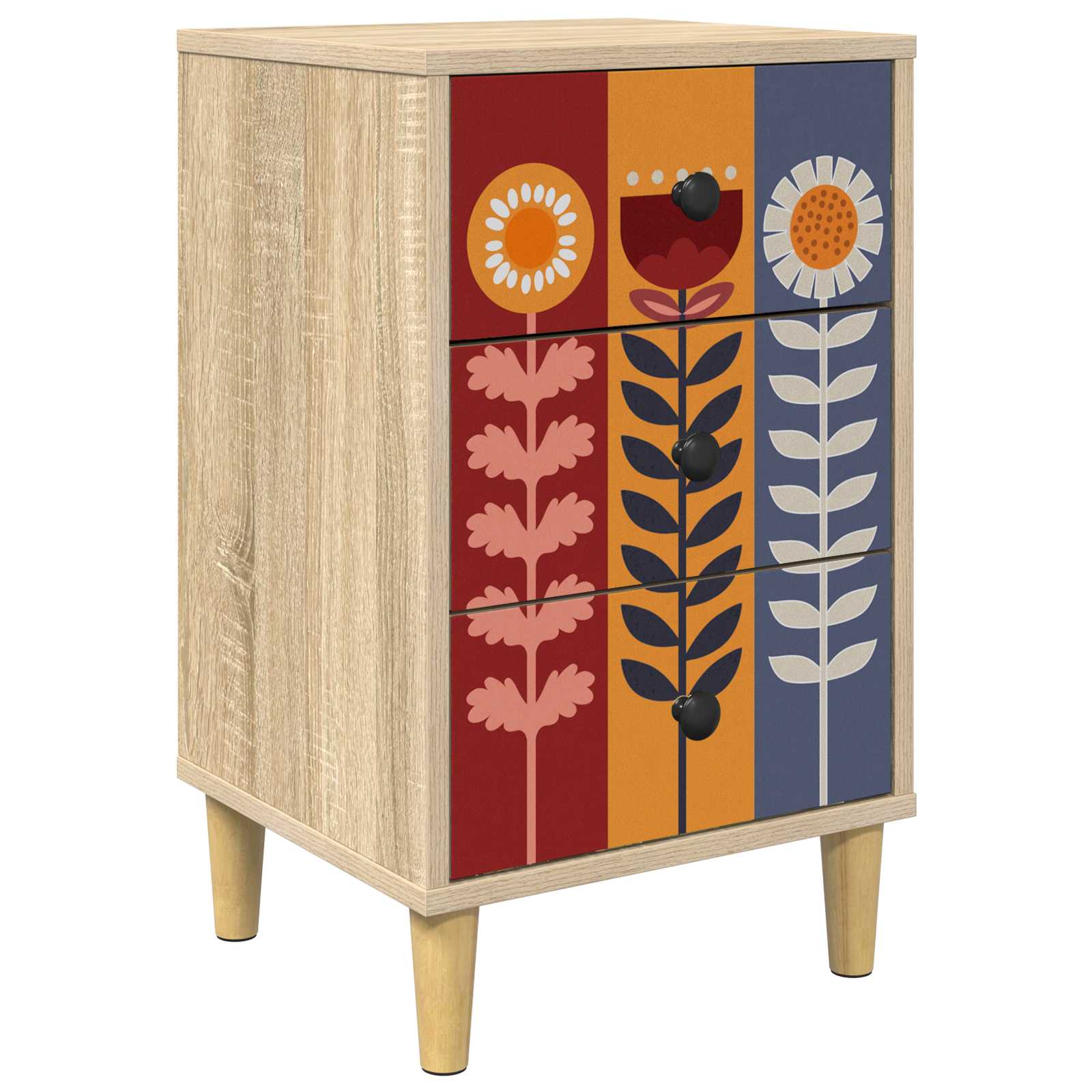 vidaXL Bedside Cabinet ESSEN Sonoma Oak 36 x 33 x 60 cm 2