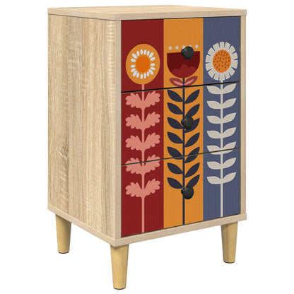vidaXL Bedside Cabinet ESSEN Sonoma Oak 36 x 33 x 60 cm 2