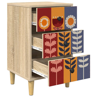 vidaXL Bedside Cabinet ESSEN Sonoma Oak 36 x 33 x 60 cm 4