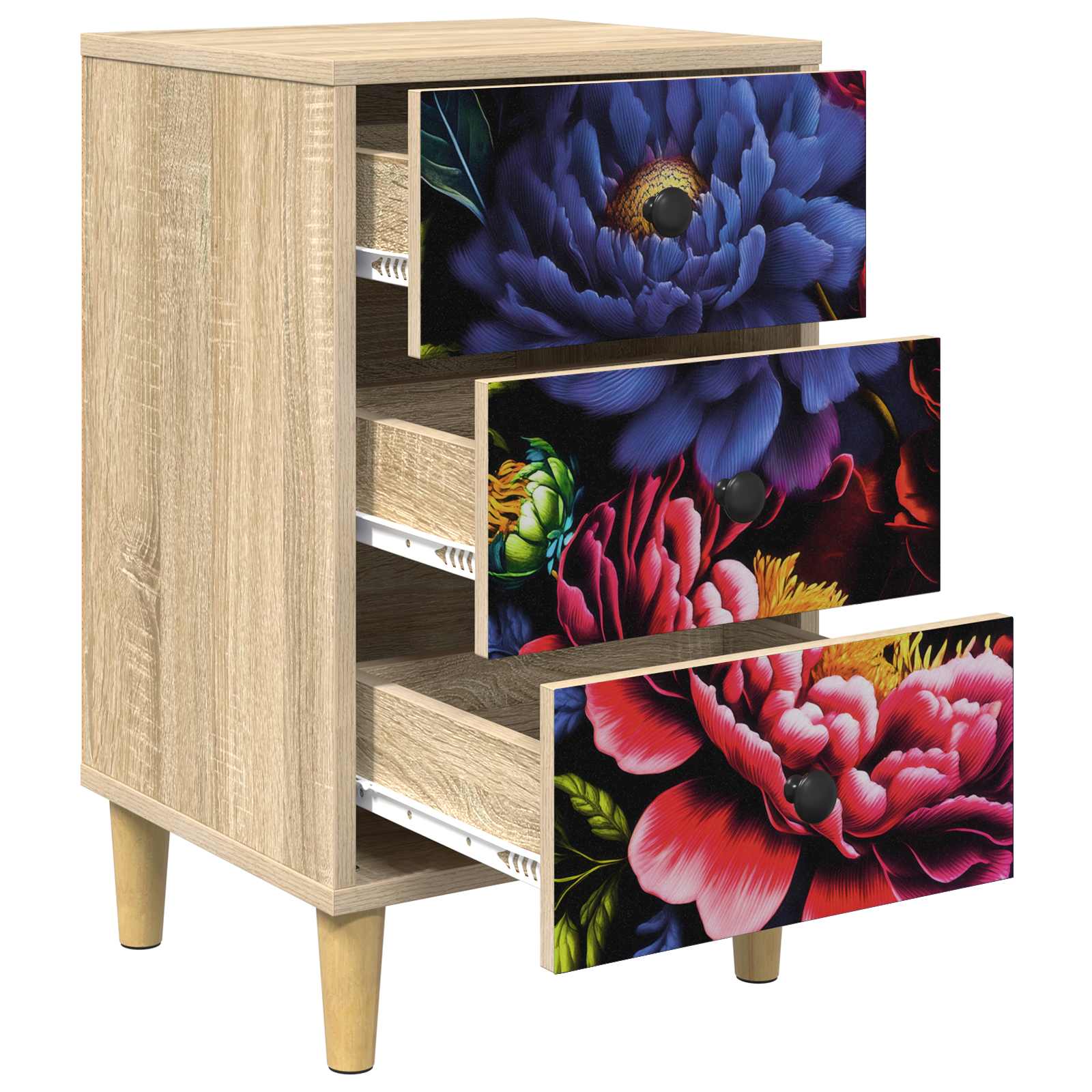 vidaXL Bedside Cabinet KIEL Sonoma Oak 36 x 33 x 60 cm Engineered Wood 4