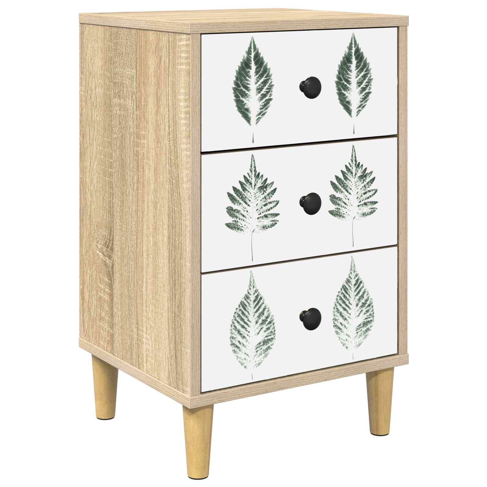 vidaXL Bedside Cabinet HANAU Sonoma Oak 36 x 33 x 60 cm 2