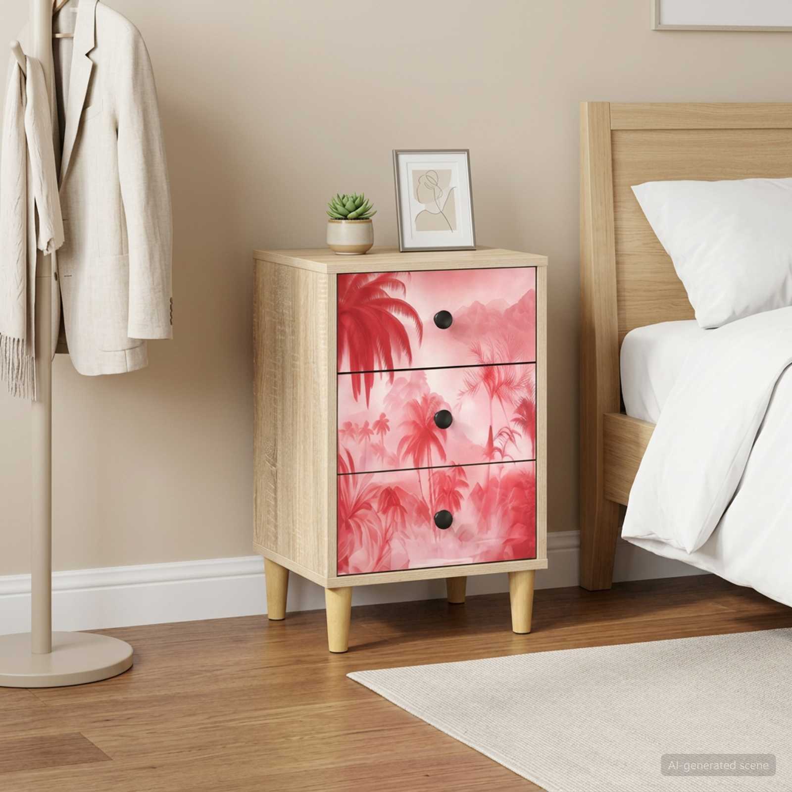 vidaXL Bedside Cabinet AACHEN Sonoma Oak 36 x 33 x 60 cm 1