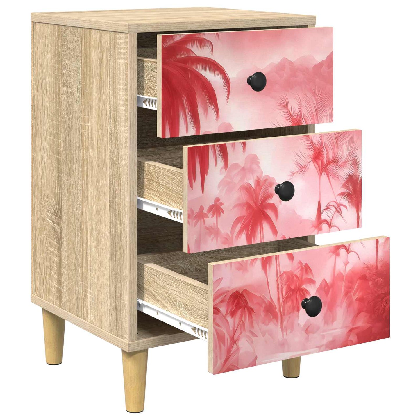 vidaXL Bedside Cabinet AACHEN Sonoma Oak 36 x 33 x 60 cm 4