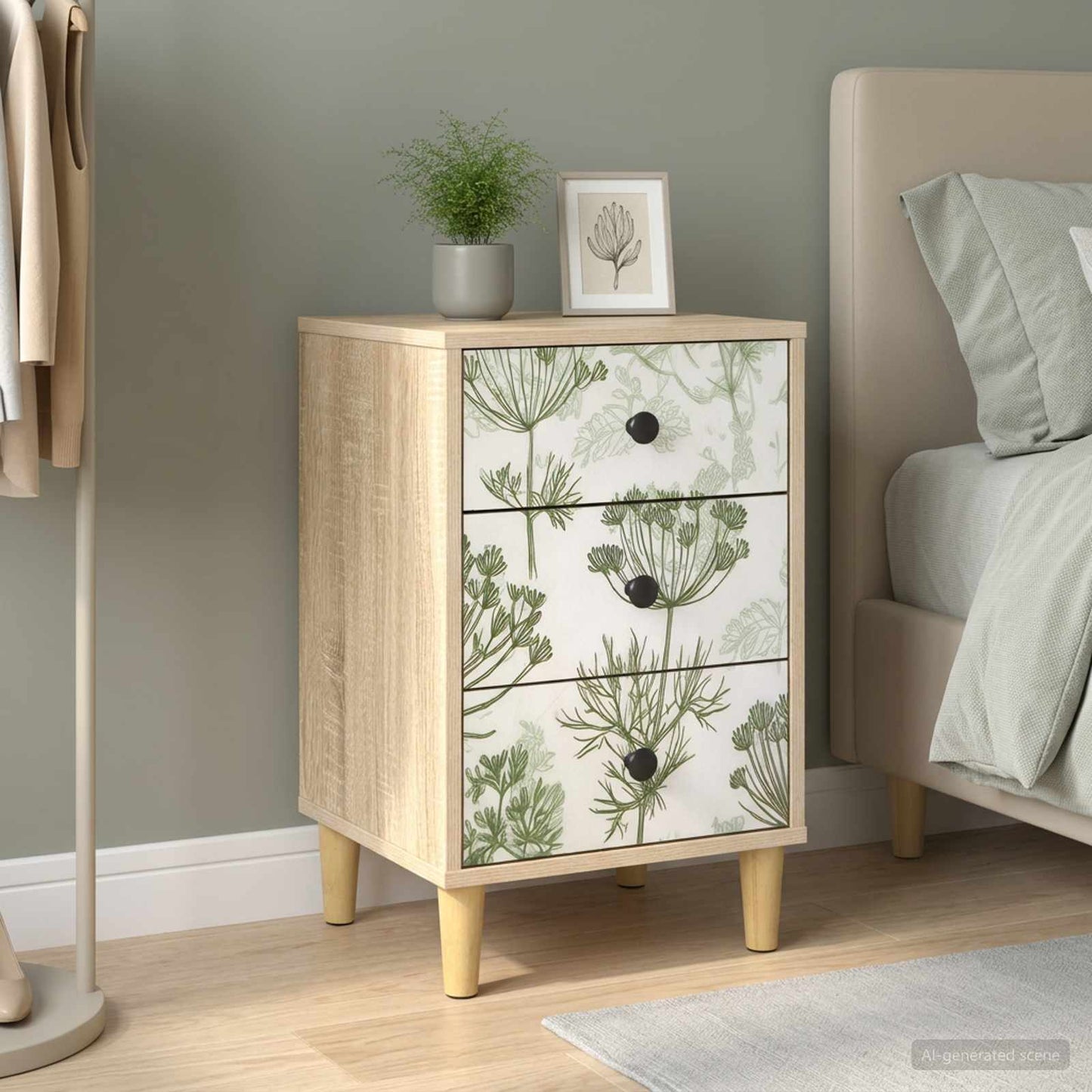 vidaXL Bedside Cabinet GOTHA Sonoma Oak 36 x 33 x 60 cm 1