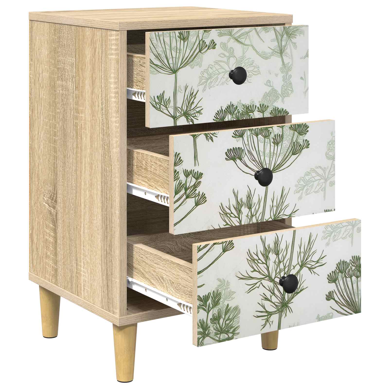 vidaXL Bedside Cabinet GOTHA Sonoma Oak 36 x 33 x 60 cm 4