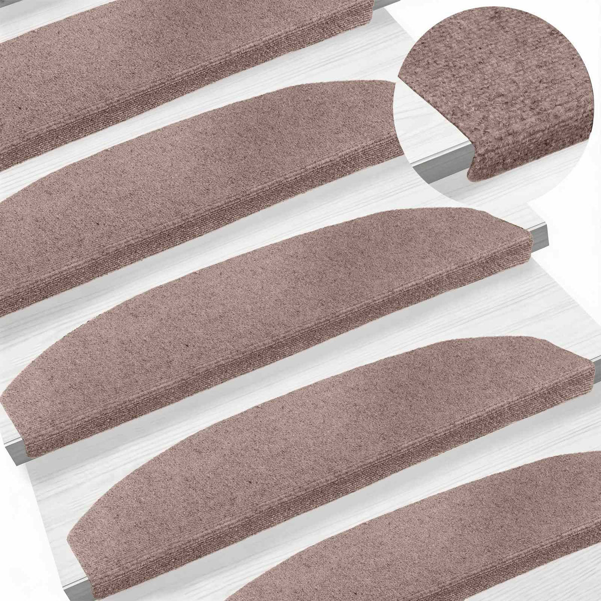 Self-adhesive Stair Mats 15 pcs Beige