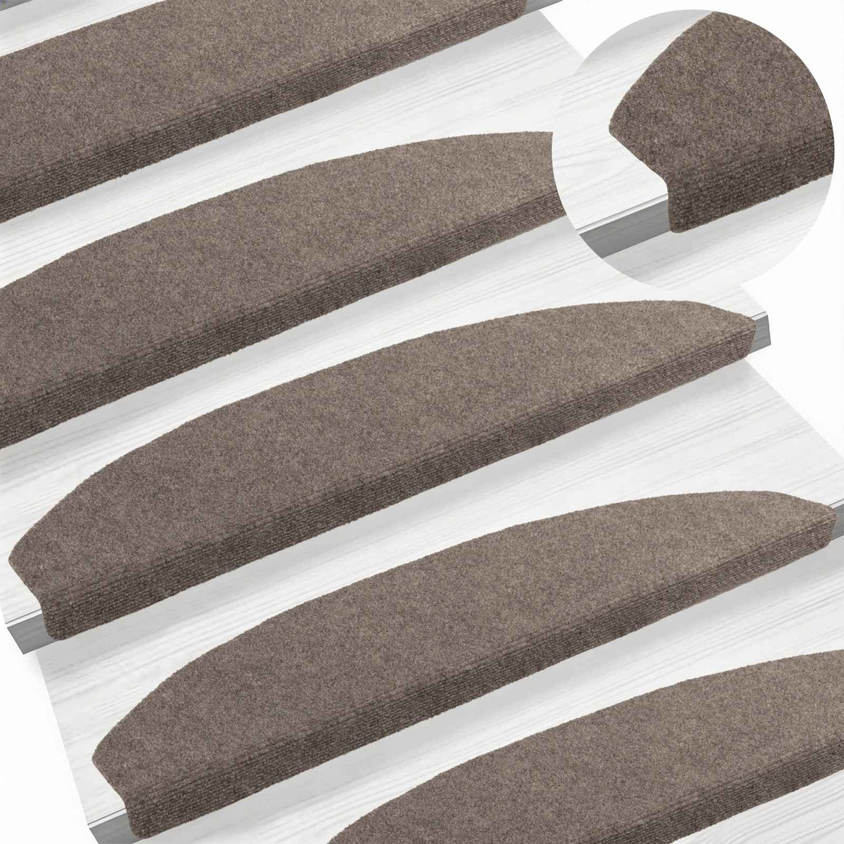 Self-adhesive Stair Mats 15 pcs Mocha