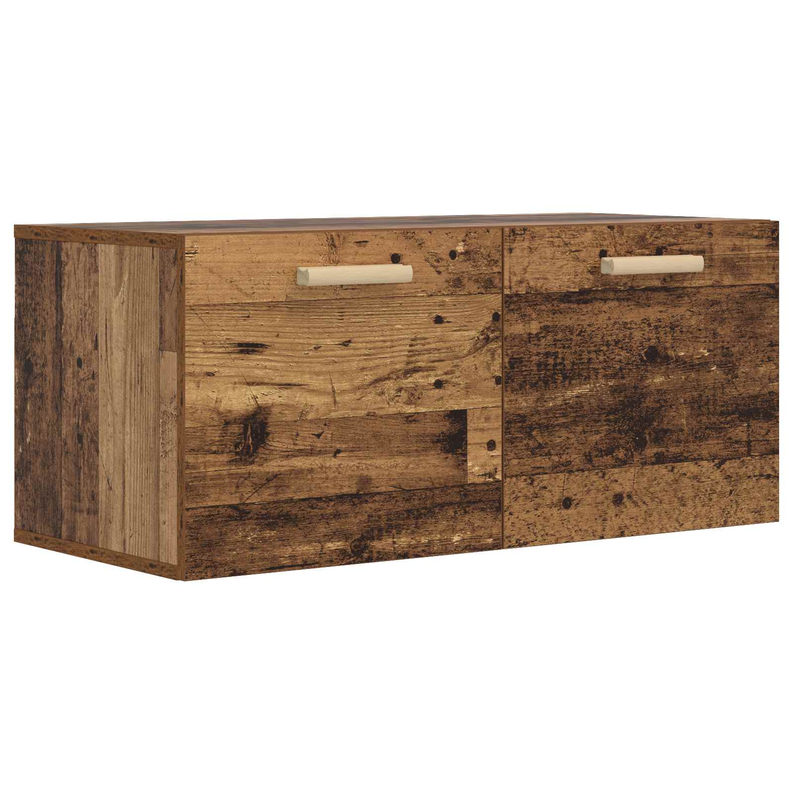 vidaXL Wall Cabinet Wall-Mounted Old wood 80 x 36.5 x 35 cm 2