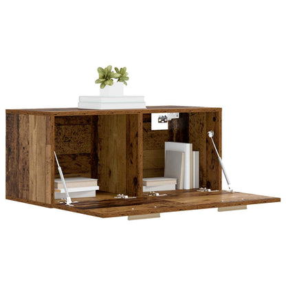 vidaXL Wall Cabinet Wall-Mounted Old wood 80 x 36.5 x 35 cm 3