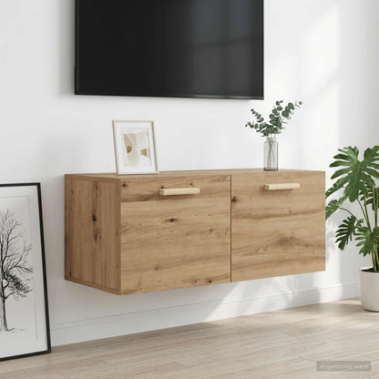 vidaXL Wall Cabinet Wall-Mounted Artisan oak 80 x 36.5 x 35 cm 1
