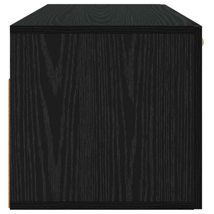 vidaXL Wall Cabinet Wall-Mounted Black oak 80 x 36.5 x 35 cm 5