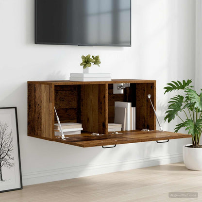 vidaXL Wall Cabinet Wall-Mounted Old wood 80 x 36.5 x 35 cm 4