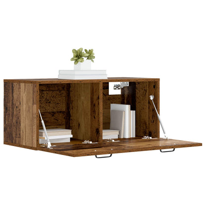 vidaXL Wall Cabinet Wall-Mounted Old wood 80 x 36.5 x 35 cm 3