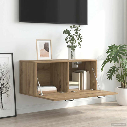 vidaXL Wall Cabinet Wall-Mounted Artisan oak 80 x 36.5 x 35 cm 4