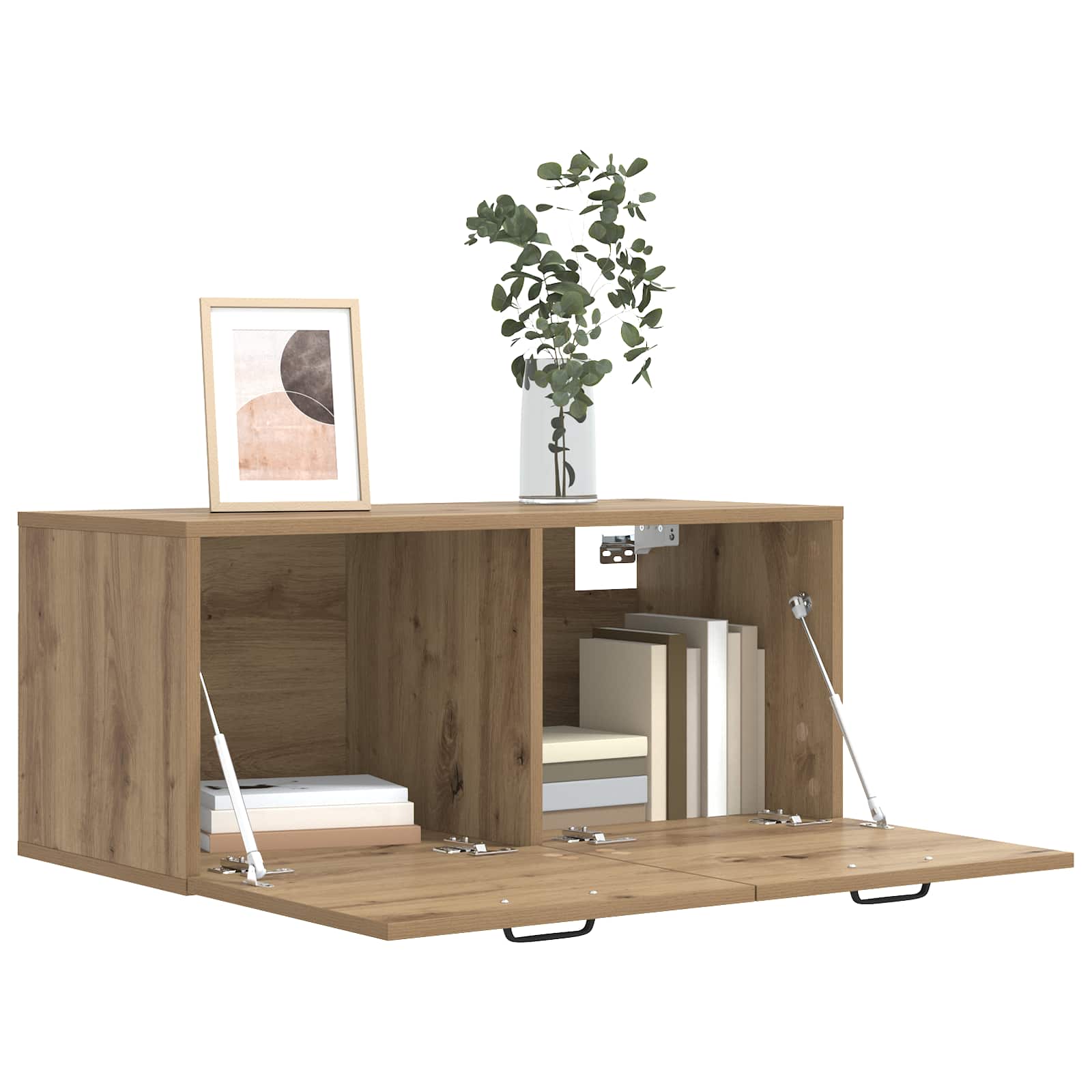 vidaXL Wall Cabinet Wall-Mounted Artisan oak 80 x 36.5 x 35 cm 3