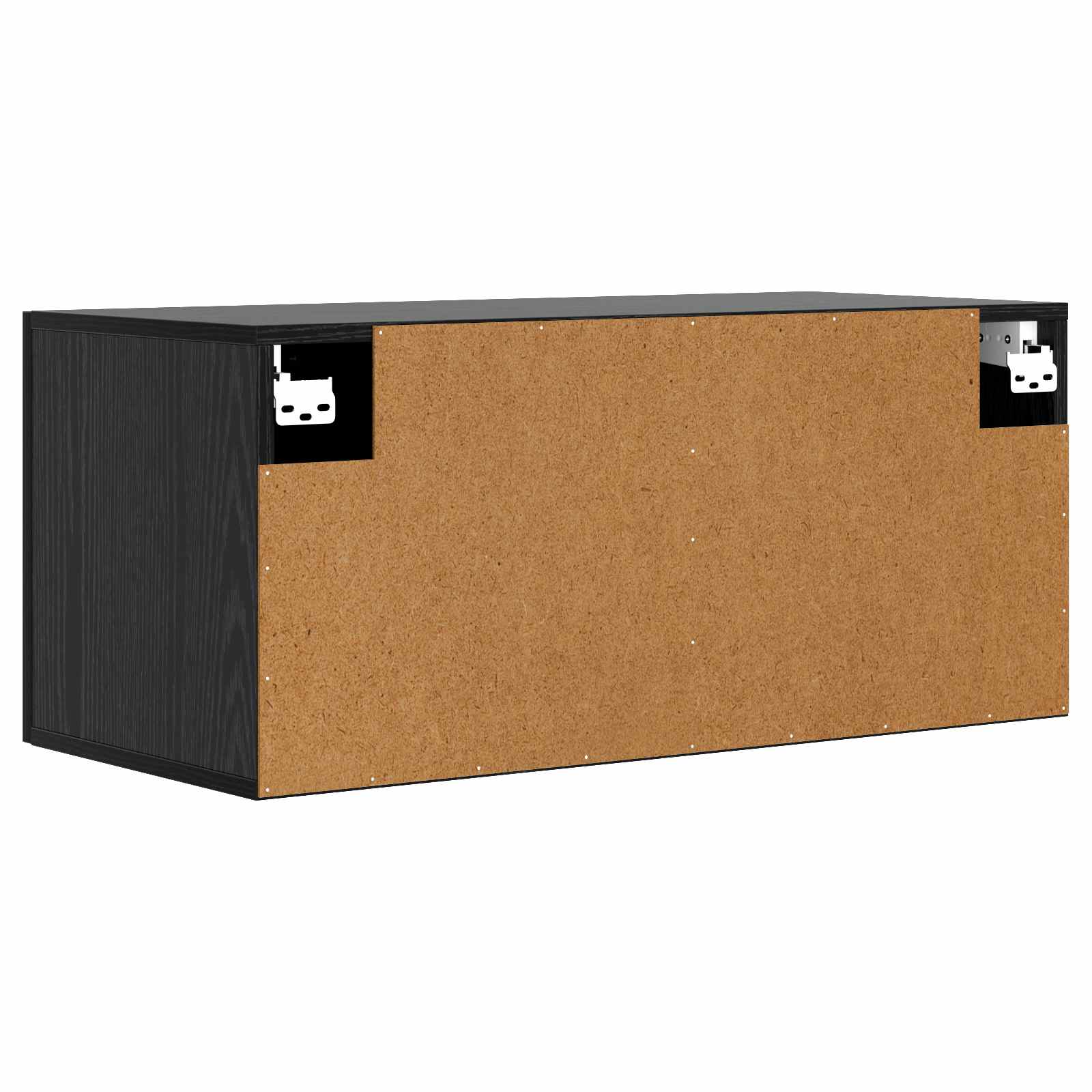 vidaXL Wall Cabinet Wall-Mounted Black oak 80 x 36.5 x 35 cm 6
