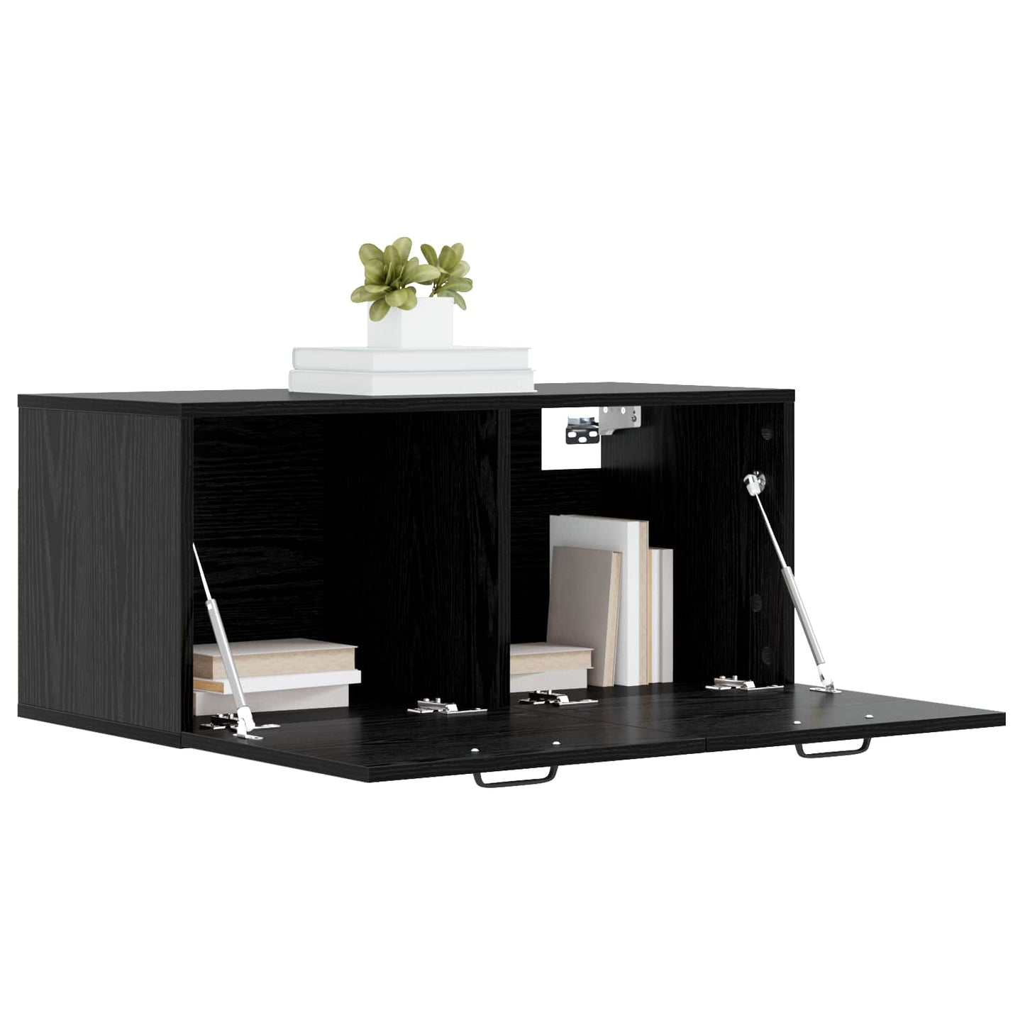 vidaXL Wall Cabinet Wall-Mounted Black oak 80 x 36.5 x 35 cm 3