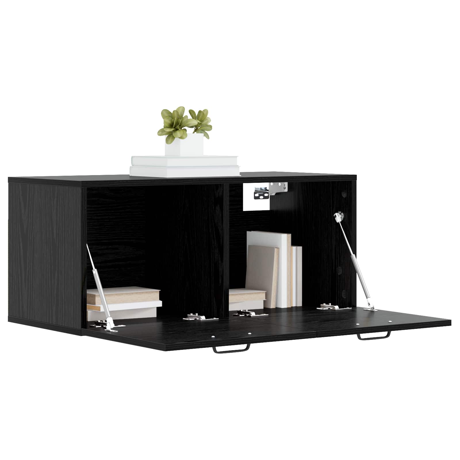 vidaXL Wall Cabinet Wall-Mounted Black oak 80 x 36.5 x 35 cm 3