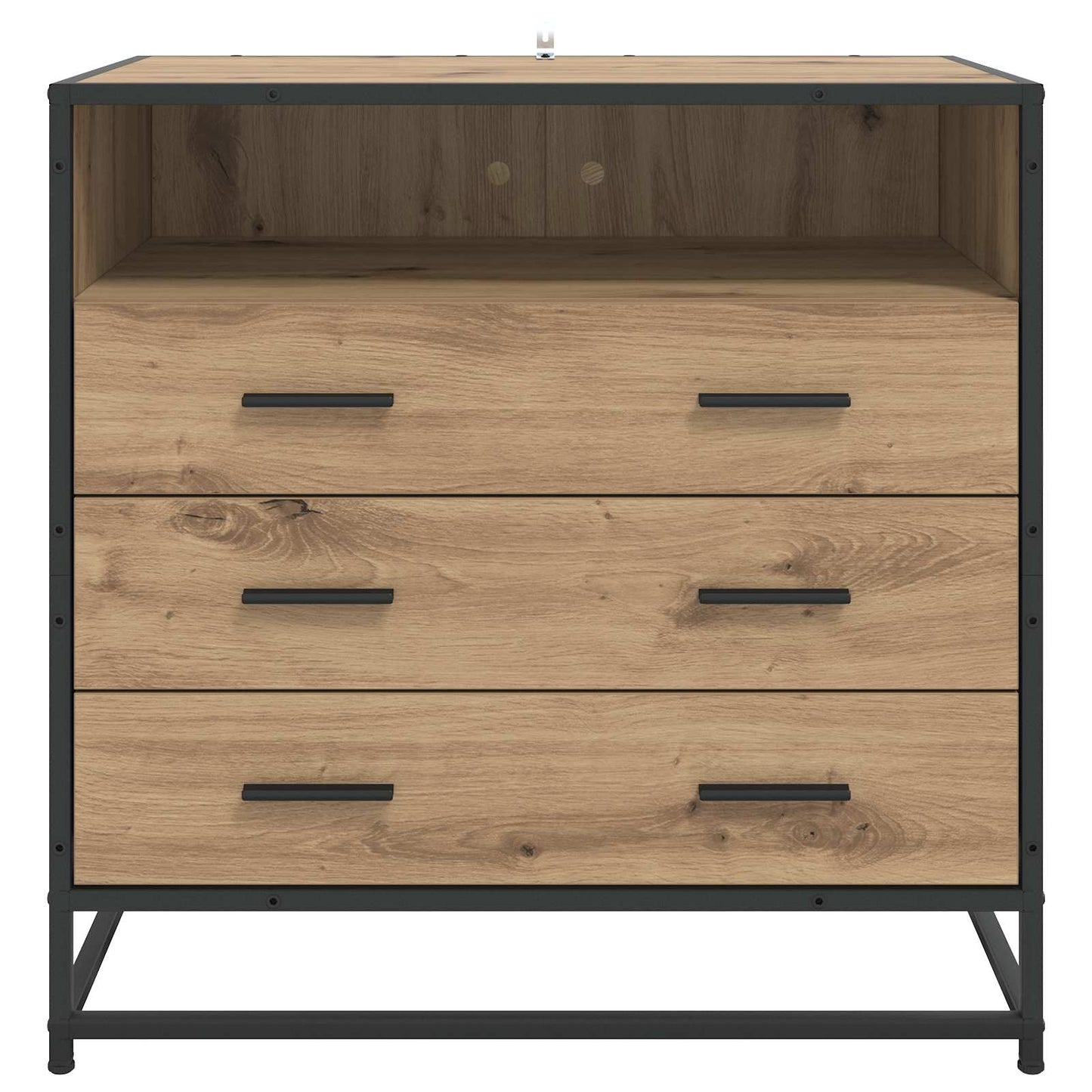 vidaXL Drawer Cabinet 3-Drawer Artisan oak 70 x 41 x 70 cm 5