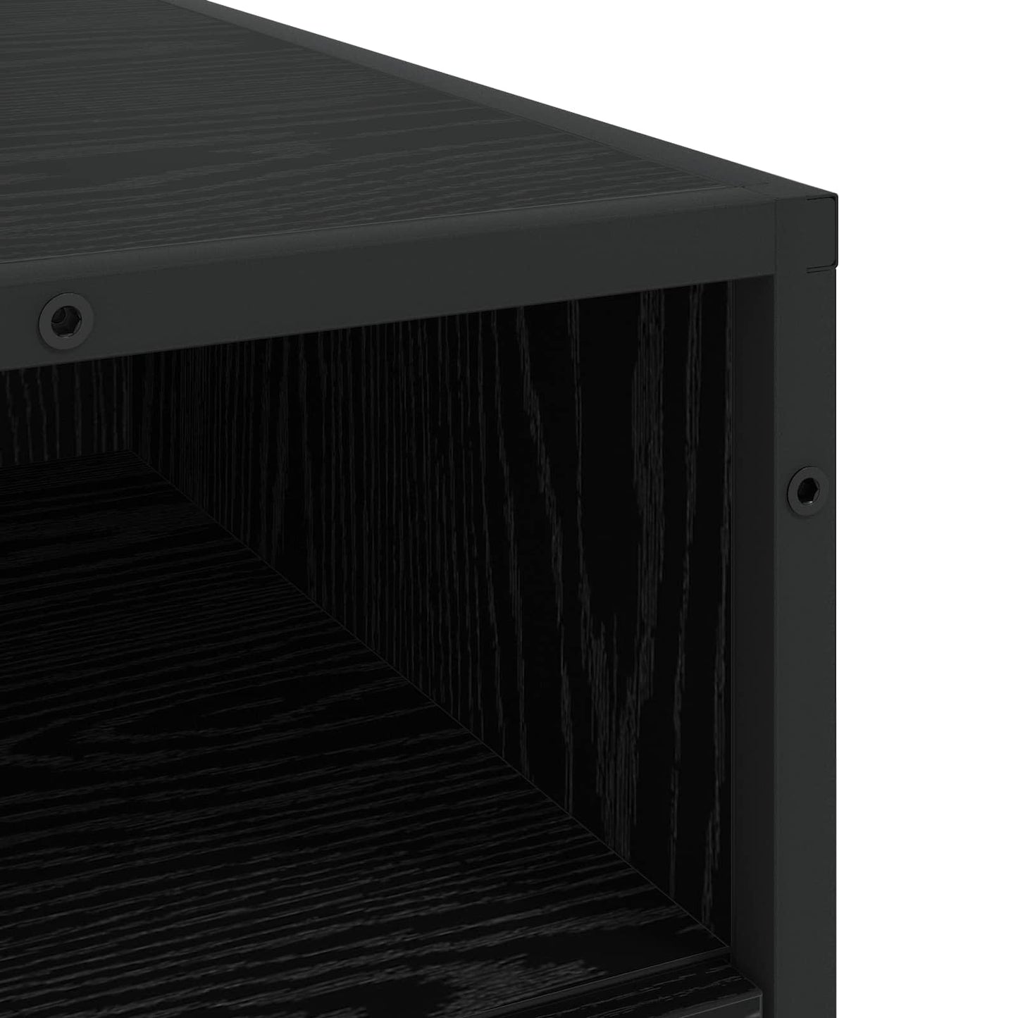 vidaXL Drawer Cabinet 3-Drawer Black oak 70 x 41 x 70 cm 6