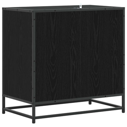 vidaXL Drawer Cabinet 3-Drawer Black oak 70 x 41 x 70 cm 5