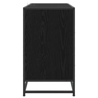 vidaXL Drawer Cabinet 3-Drawer Black oak 70 x 41 x 70 cm 4