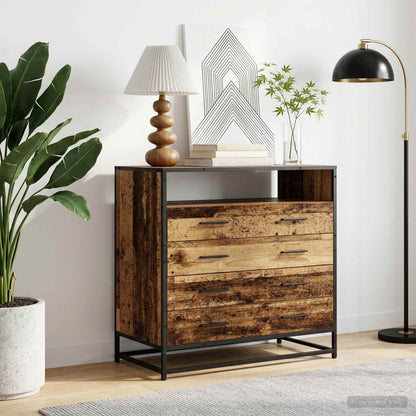 vidaXL Drawer Cabinet 4-Drawer Old wood 70 x 41 x 83.5 cm 1