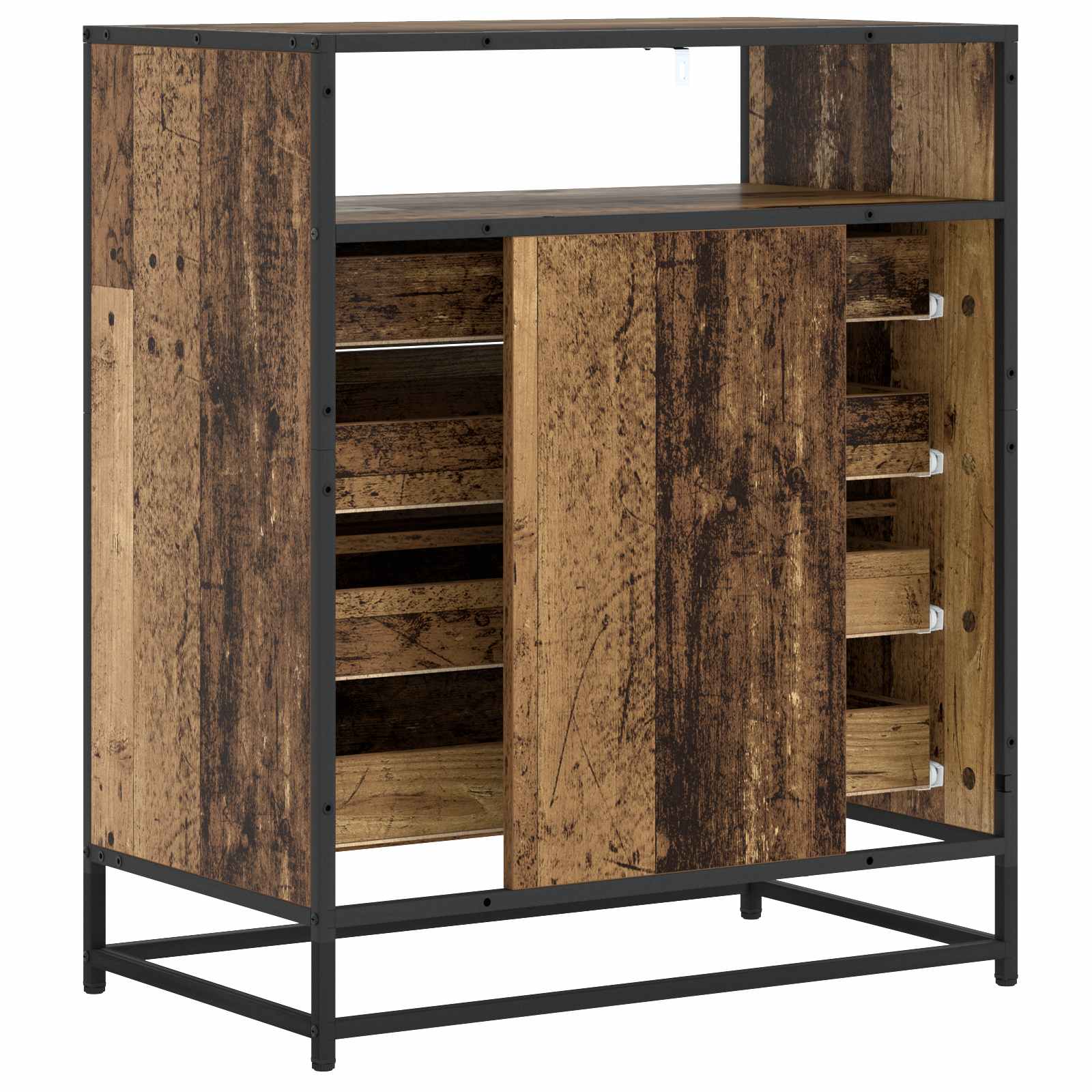 vidaXL Drawer Cabinet 4-Drawer Old wood 70 x 41 x 83.5 cm 5
