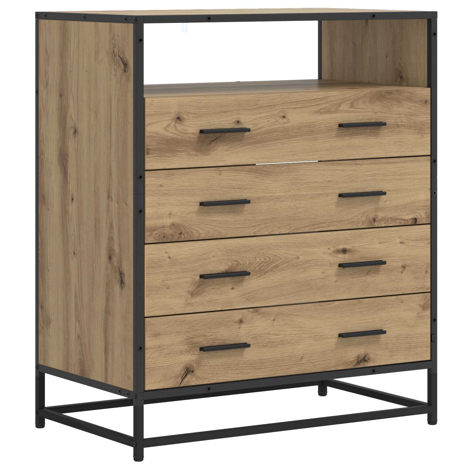 vidaXL Drawer Cabinet 4-Drawer Artisan oak 70 x 41 x 83.5 cm 2