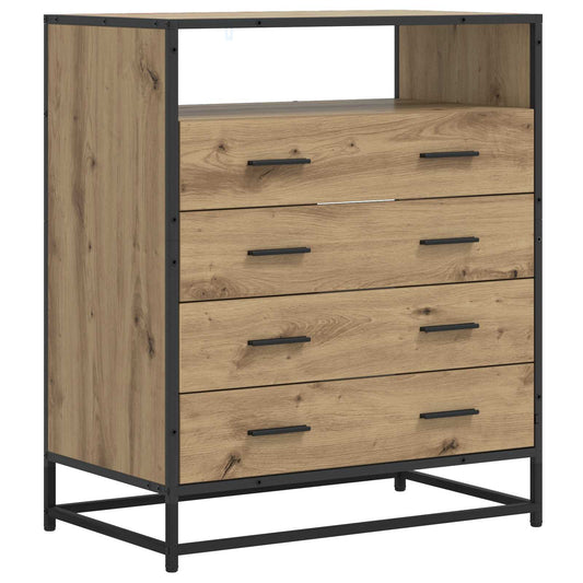 vidaXL Drawer Cabinet 4-Drawer Artisan oak 70 x 41 x 83.5 cm 2