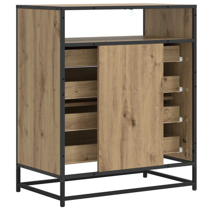 vidaXL Drawer Cabinet 4-Drawer Artisan oak 70 x 41 x 83.5 cm 5