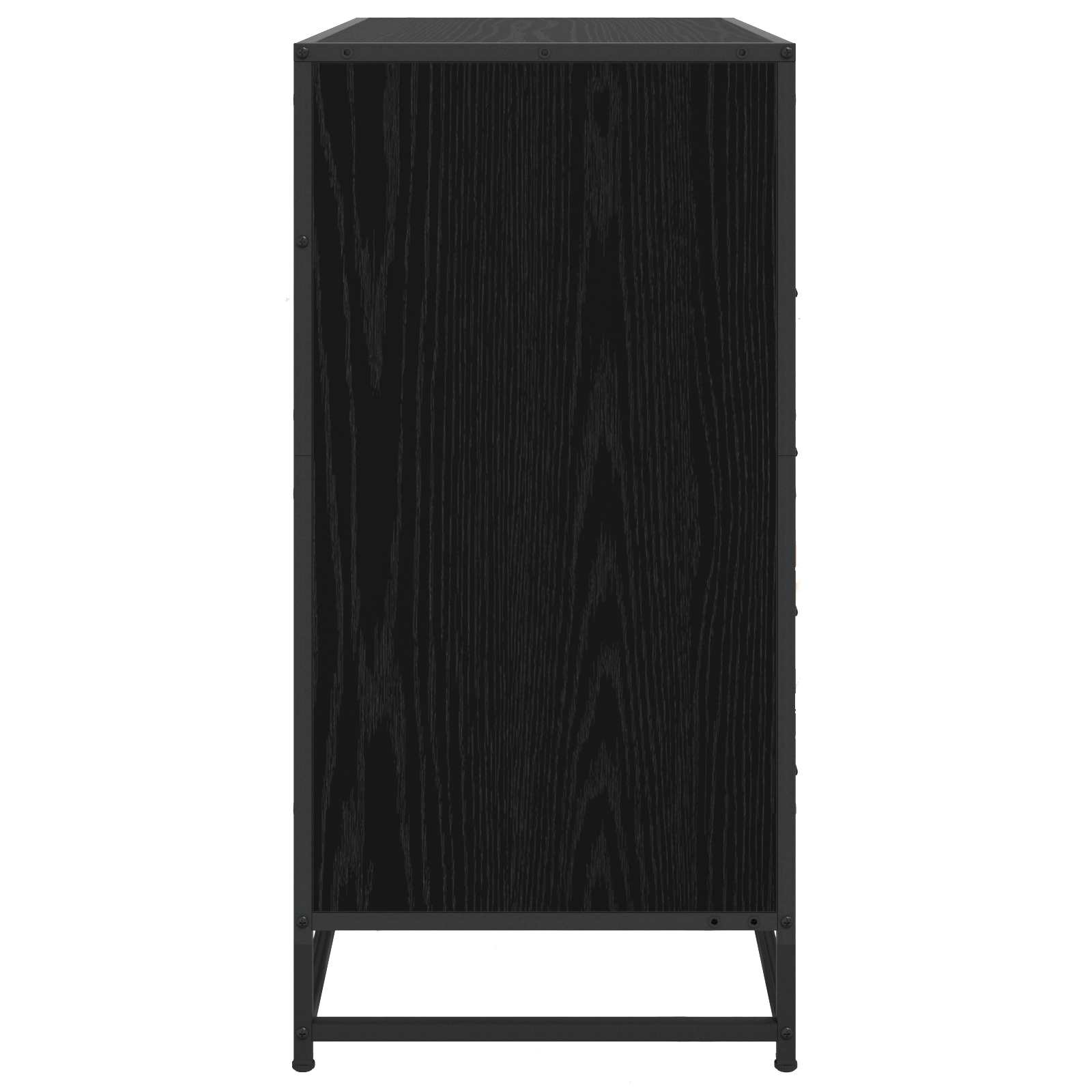 vidaXL Drawer Cabinet 4-Drawer Black oak 70 x 41 x 83.5 cm 4
