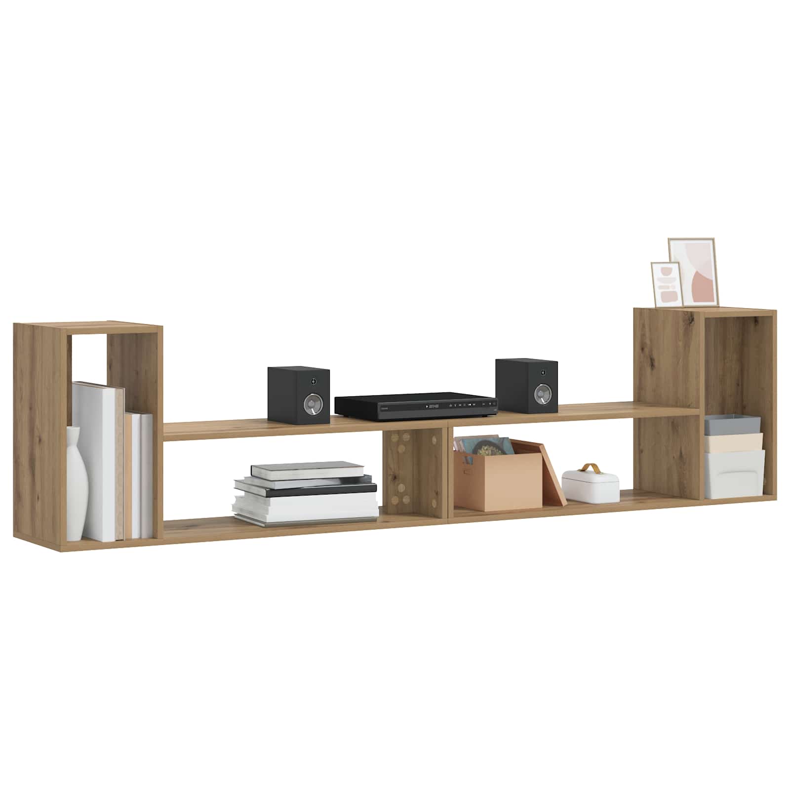 vidaXL TV Cabinet 100 x 30 x 50 cm Artisan Oak Engineered Wood 3