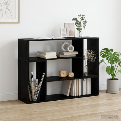 vidaXL TV Cabinet 100 x 30 x 50 cm Black Oak Engineered Wood 4