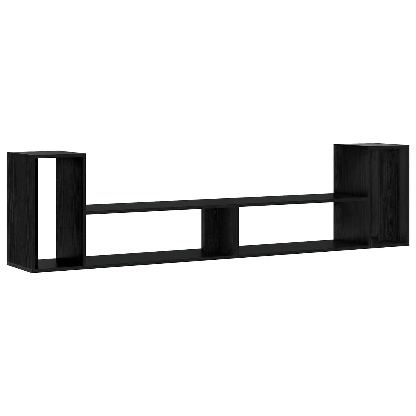 vidaXL TV Cabinet 100 x 30 x 50 cm Black Oak Engineered Wood 2